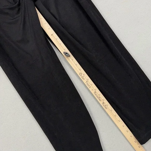 Chicos Pants Womens XL Black Pull On Stretch Straight Leg Acetate Blend Travel - Picture 12 of 16
